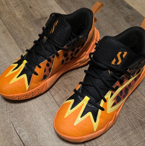Puma ($175) Scoot Zeros Cheetah Orange Basketball Shoes Mens Athletic Sneakers - Picture 3 of 14